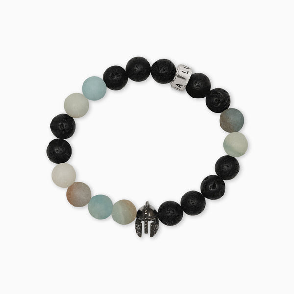 Amazonite and Lava Bracelet - Strong Collection - Lia Lubiana