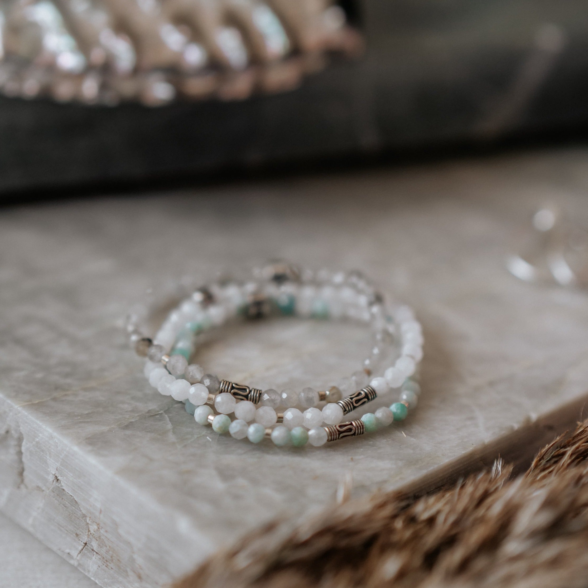 Amazonite Venezia | Sterling Silver | Gemstone Bracelets for Women and Men  – Lia Lubiana
