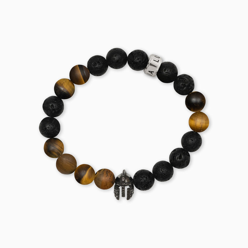 Tiger's Eye and Lava Bracelet - Strong Collection - Lia Lubiana