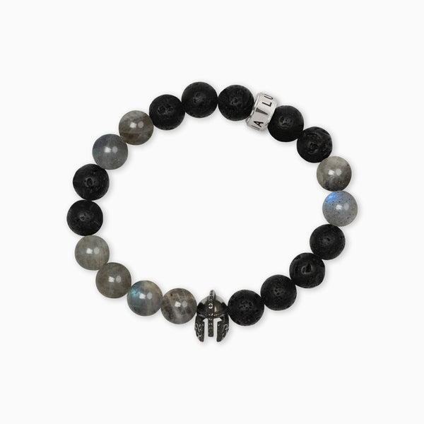 Labradorite and Lava Bracelet - Strong Collection - Lia Lubiana
