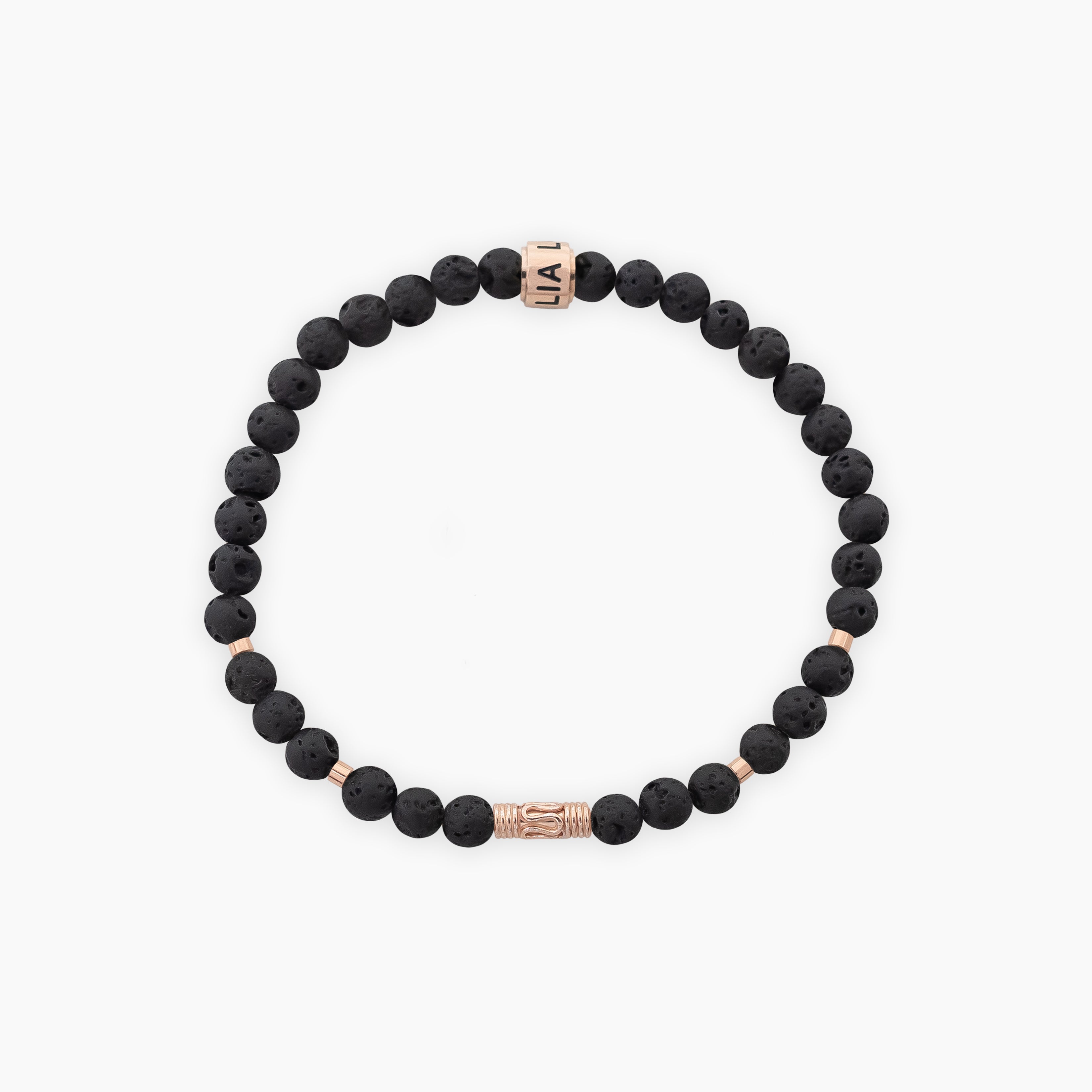 Rose gold lava on sale beads