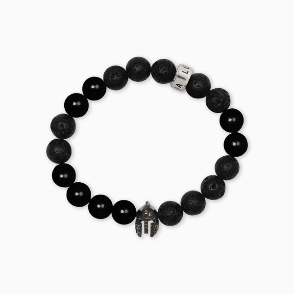 Onyx and Lava Bracelet - Strong Collection - Lia Lubiana