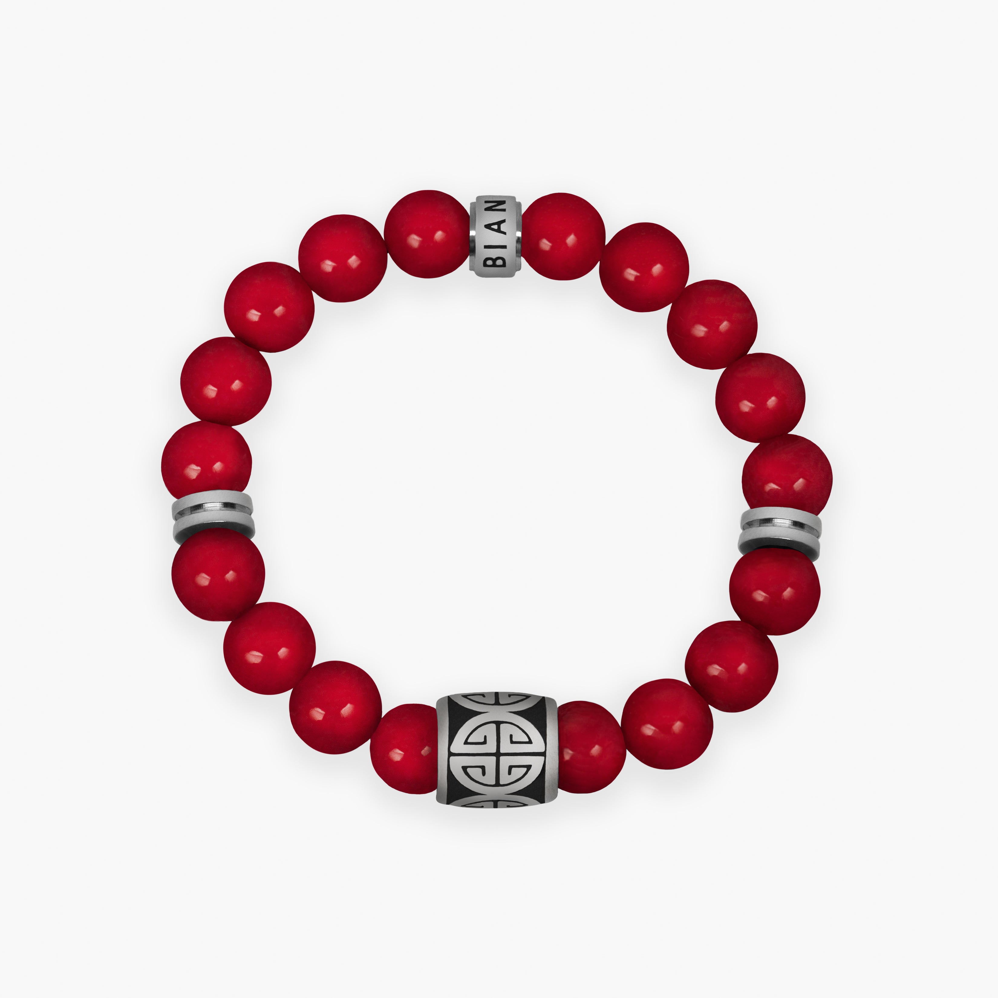 Red Shell Bracelet - Gemstone Beaded Bracelets for Men – Lia Lubiana