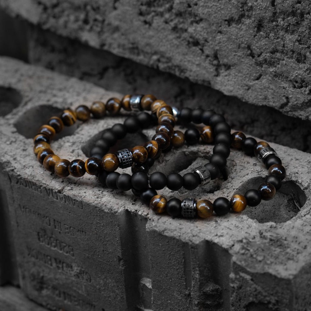 Onyx Single Bracelet - Gemstone Beaded Bracelets for Men – Lia Lubiana